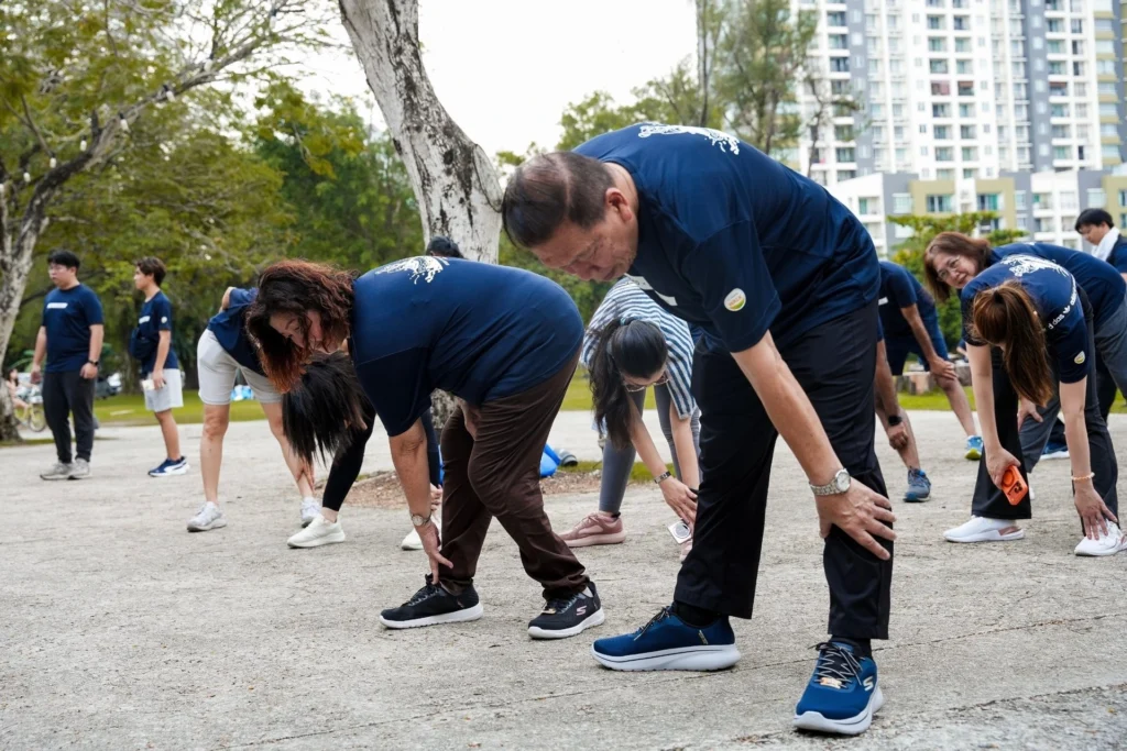 Elderly People Working Out at Park 