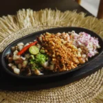 A shot of Sarsa's three-way-sisig for Micheline Guide